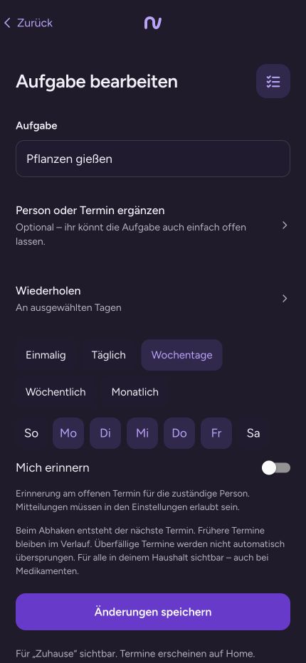 Wiederkehrende Aufgaben in Nachgehakt
